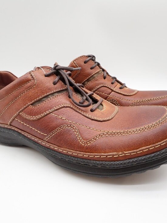 Hush Puppies Pathway Oxford 9 Tan Leather Comfort Vintage Y2K NOS main image 14